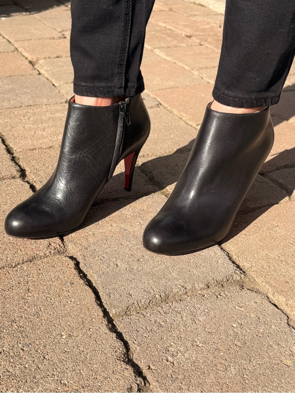 Christian Louboutin Belle 100 Ankle Booties.